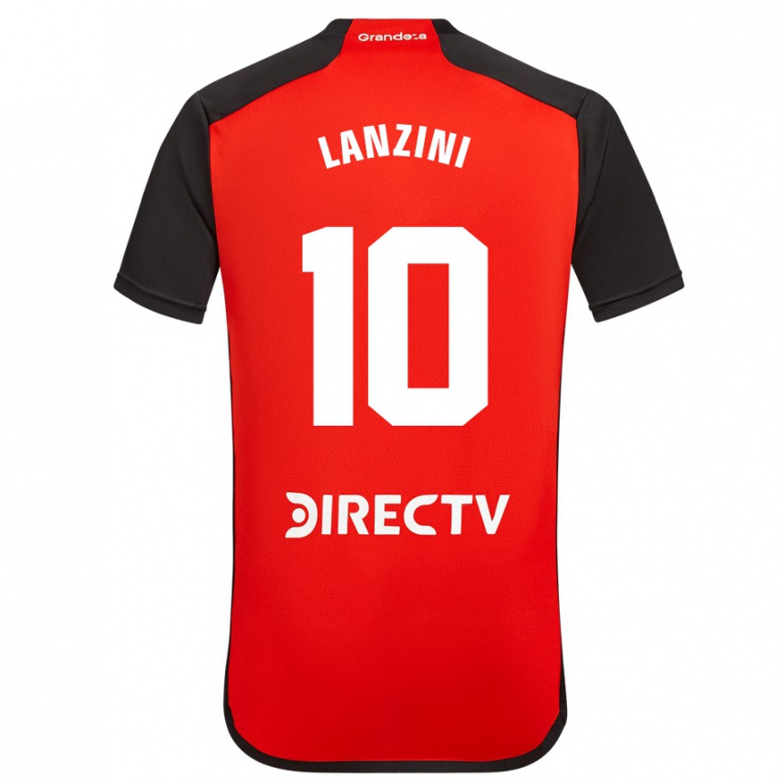 メンズフットボールマヌエル・ランシニ#10赤アウェイシャツ2023/24ジャージーユニフォーム