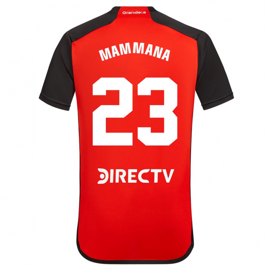 メンズフットボールエマヌエル・マンマナ#23赤アウェイシャツ2023/24ジャージーユニフォーム