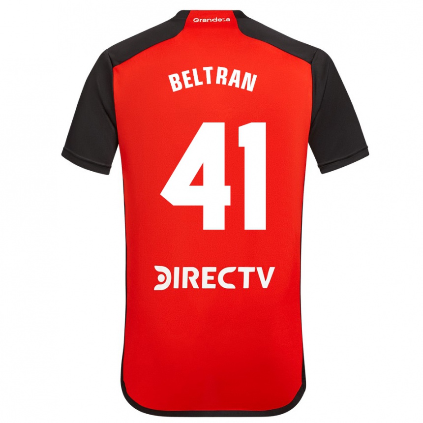 メンズフットボールサンティアゴ・ベルトラン#41赤アウェイシャツ2023/24ジャージーユニフォーム