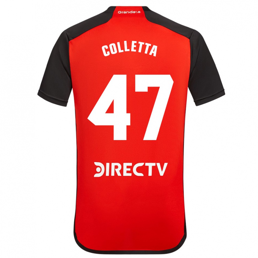 メンズフットボールタロ・コレッタ#47赤アウェイシャツ2023/24ジャージーユニフォーム