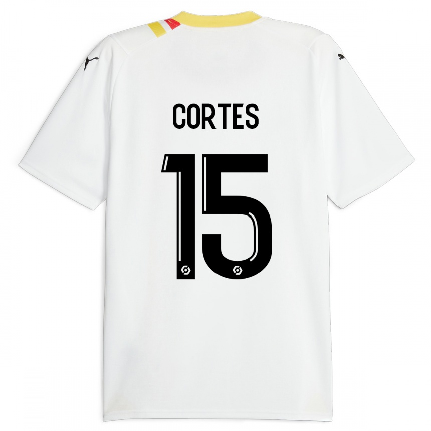 メンズフットボールオスカル・コルテス#15黒アウェイシャツ2023/24ジャージーユニフォーム