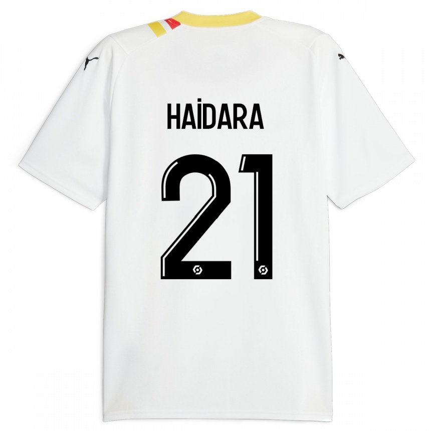 メンズフットボールマサディオ・アイダラ#21黒アウェイシャツ2023/24ジャージーユニフォーム