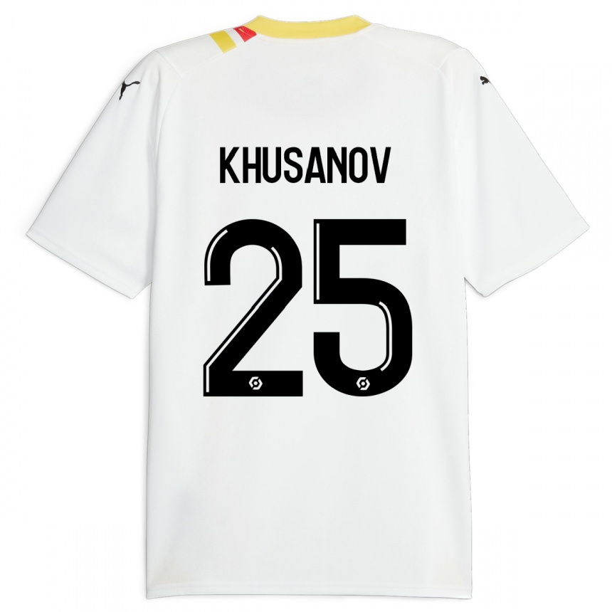 メンズフットボールアブドゥコディル・フサノフ#25黒アウェイシャツ2023/24ジャージーユニフォーム