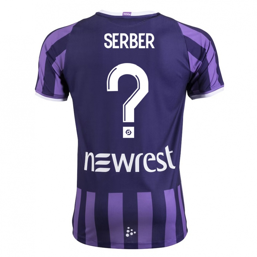 メンズフットボールクレリ・セルビア人#0紫アウェイシャツ2023/24ジャージーユニフォーム