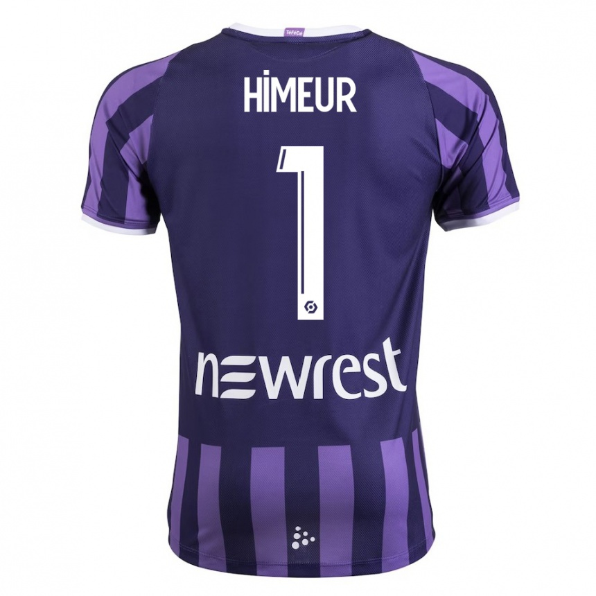 メンズフットボールトーマス・ヒムール#1紫アウェイシャツ2023/24ジャージーユニフォーム