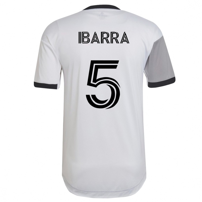メンズフットボールフランコ・イバラ#5白アウェイシャツ2023/24ジャージーユニフォーム