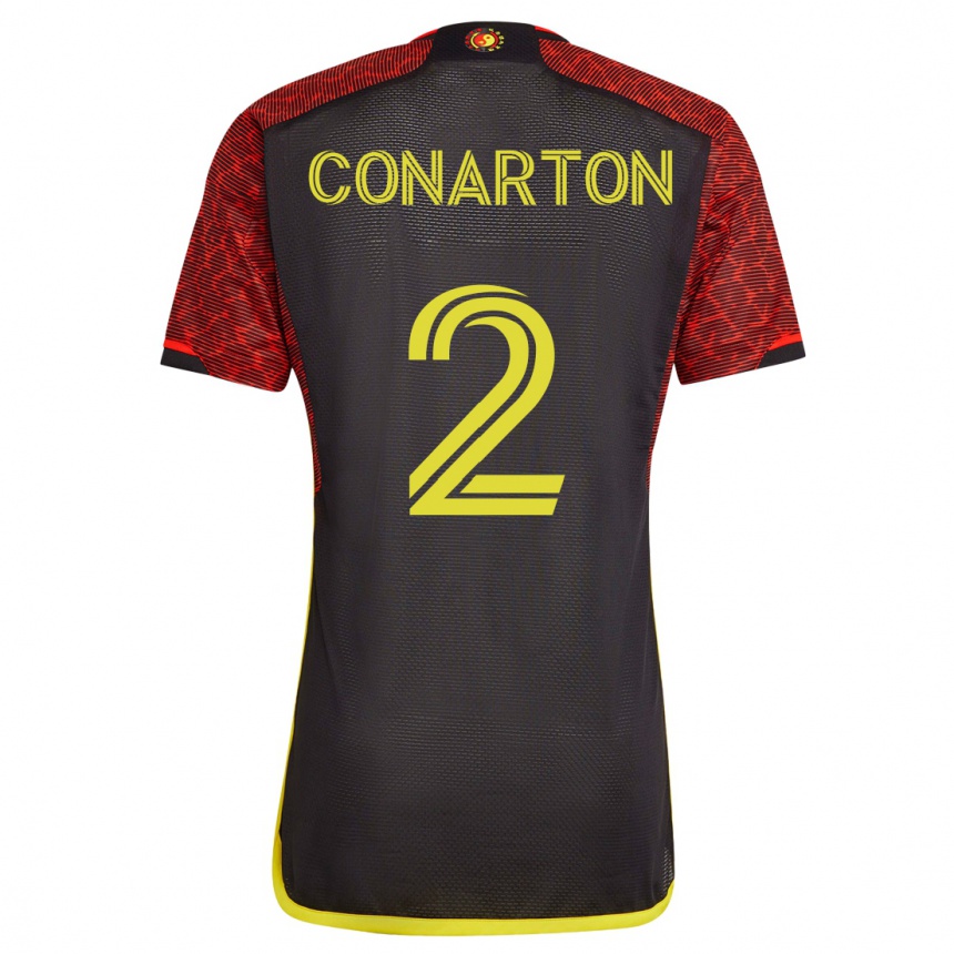 メンズフットボールアリッサ・コナートン#2オレンジアウェイシャツ2023/24ジャージーユニフォーム