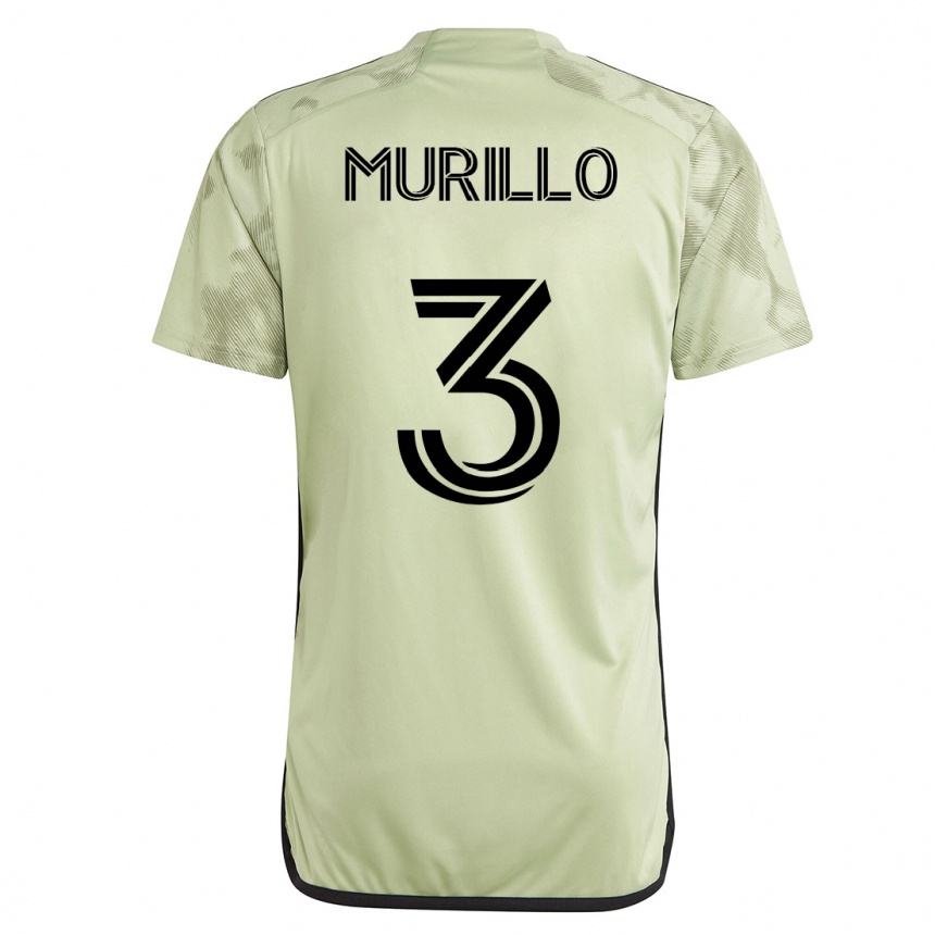 メンズフットボールヘスス・ダビド・ムリージョ#3緑アウェイシャツ2023/24ジャージーユニフォーム