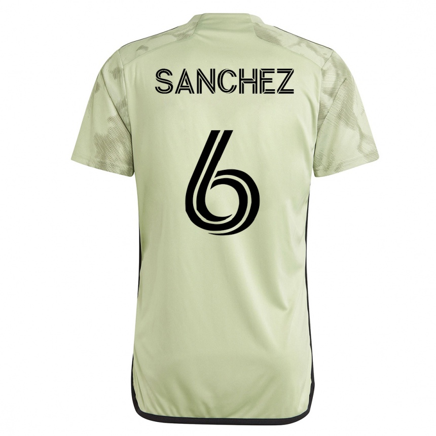 メンズフットボールイリエ・サンチェス・ファレス#6緑アウェイシャツ2023/24ジャージーユニフォーム
