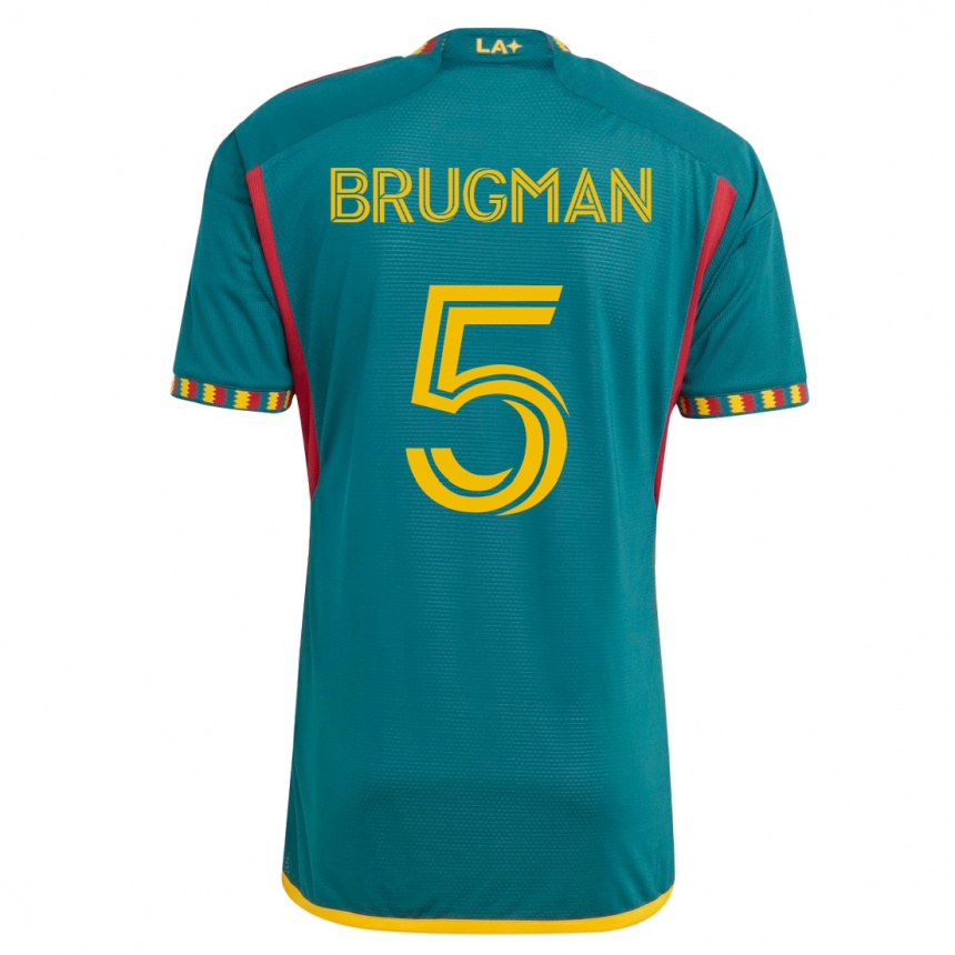 メンズフットボールガストン・ブルグマン#5緑アウェイシャツ2023/24ジャージーユニフォーム