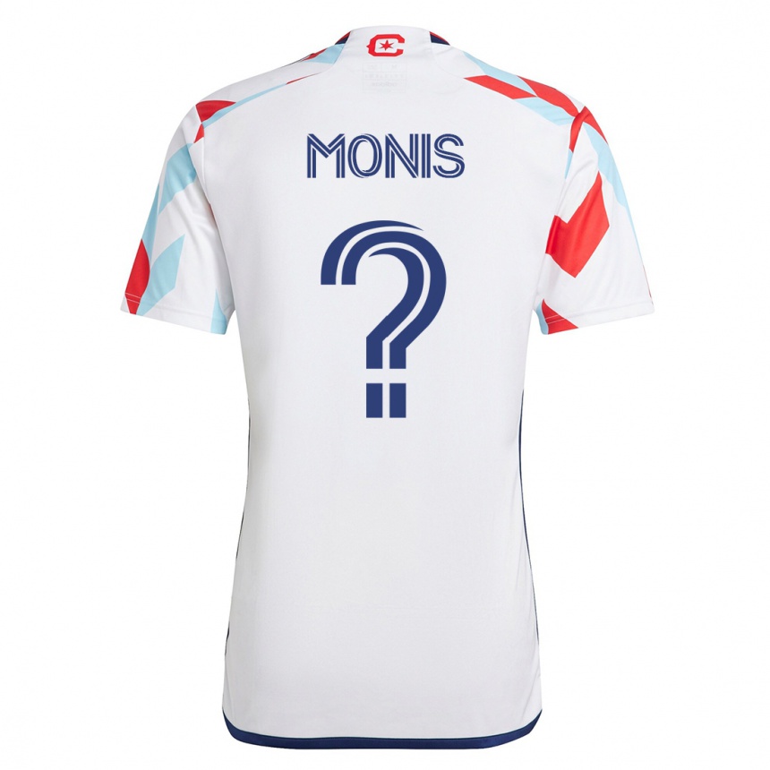 メンズフットボールアレックス・モニス#0白青アウェイシャツ2023/24ジャージーユニフォーム