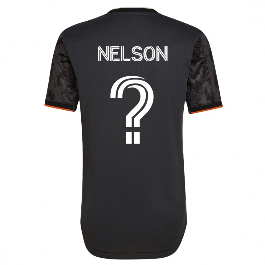 メンズフットボールマイケル・ネルソン#0黒アウェイシャツ2023/24ジャージーユニフォーム