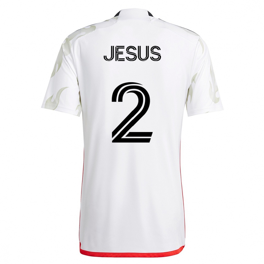 メンズフットボールジオバネ・ジーザス#2白アウェイシャツ2023/24ジャージーユニフォーム