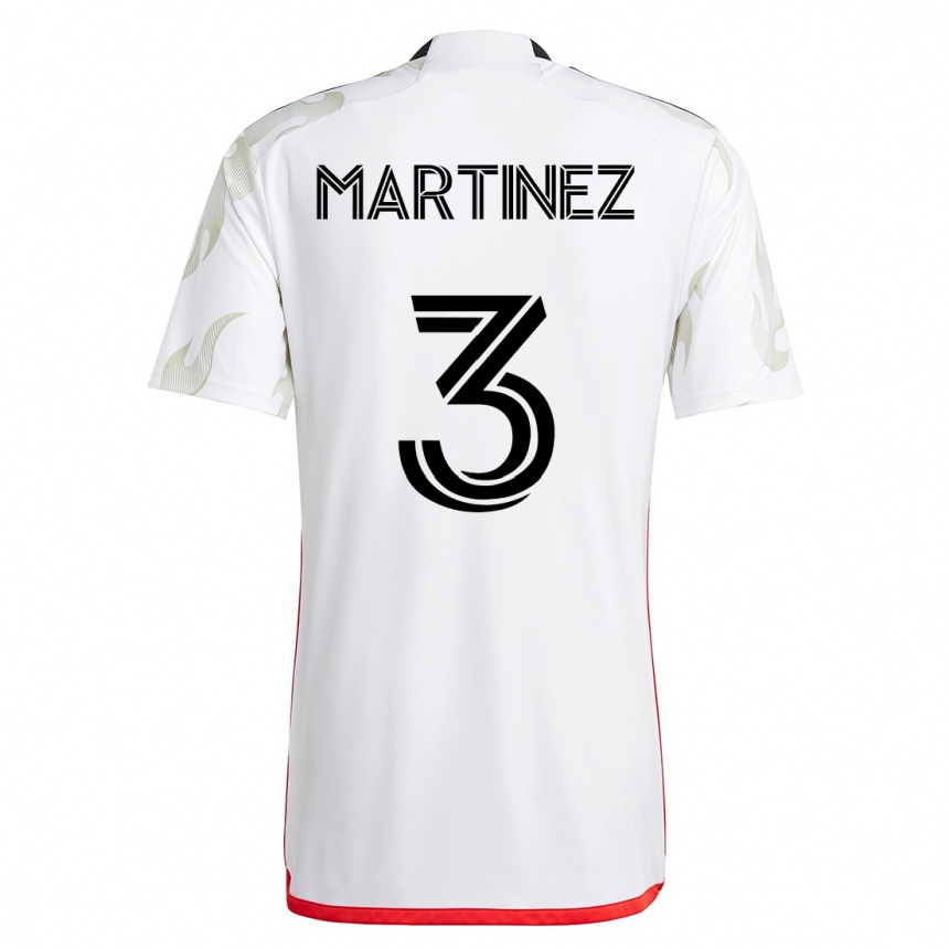 メンズフットボールホセ・アントニオ・マルティネス・ヒル#3白アウェイシャツ2023/24ジャージーユニフォーム