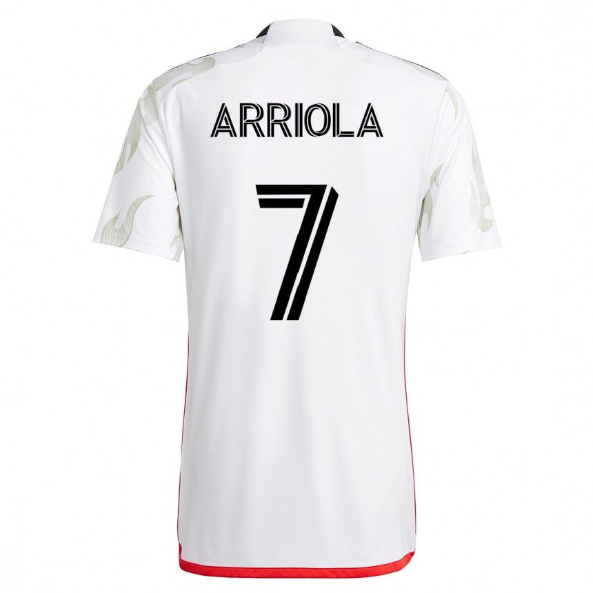 メンズフットボールポール・アリオラ#7白アウェイシャツ2023/24ジャージーユニフォーム