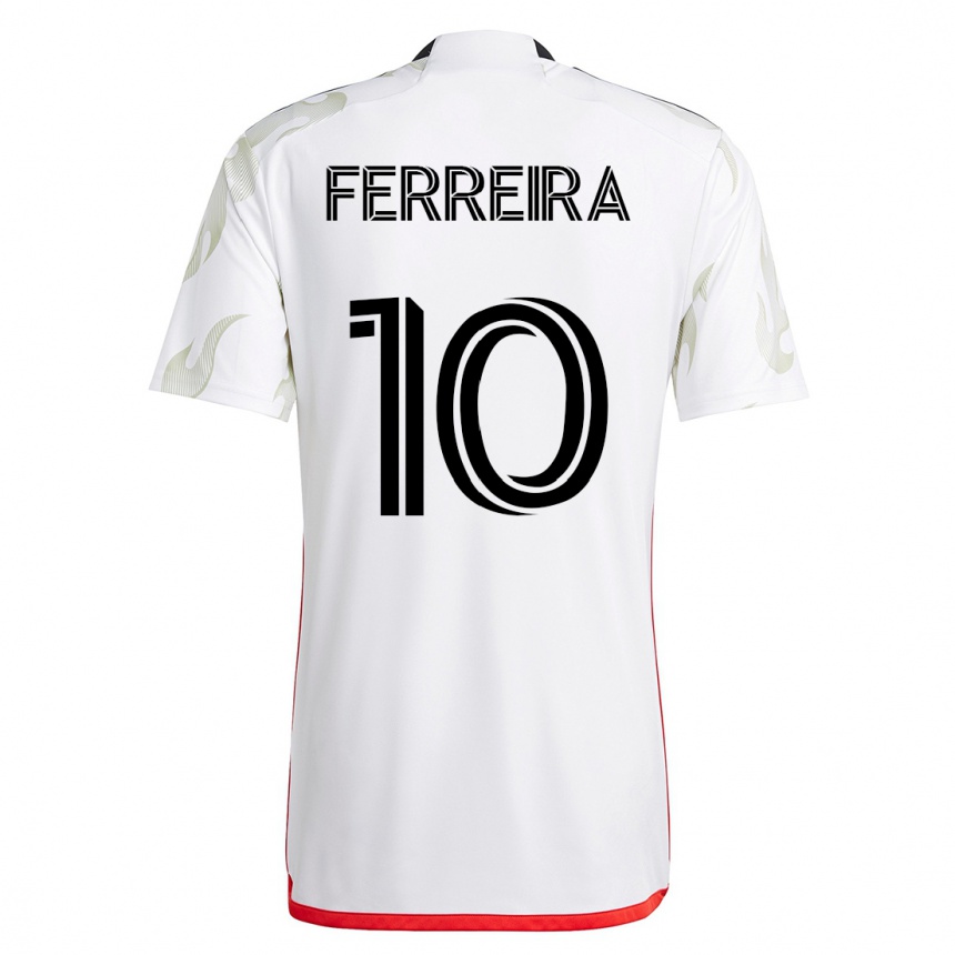 メンズフットボールヘスス・フェレイラ#10白アウェイシャツ2023/24ジャージーユニフォーム