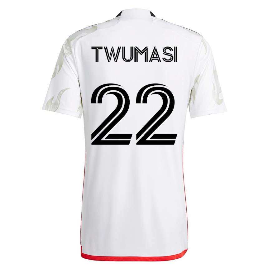 メンズフットボールエマ・トゥマシ#22白アウェイシャツ2023/24ジャージーユニフォーム