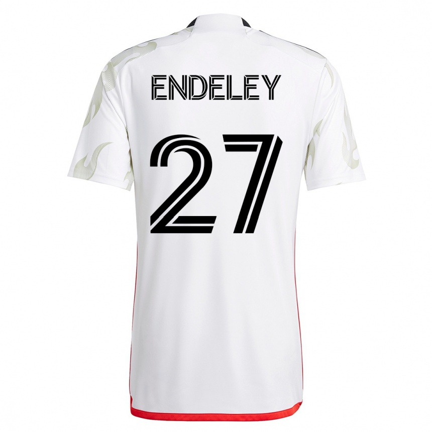 メンズフットボールハーバート・エンドリー#27白アウェイシャツ2023/24ジャージーユニフォーム