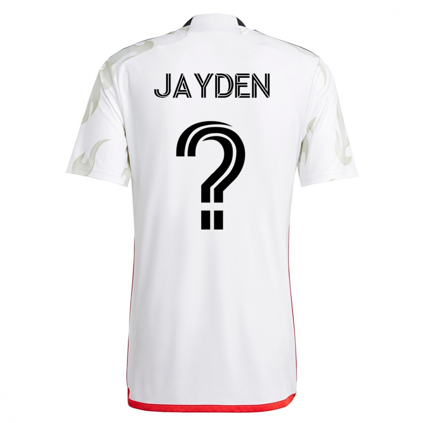 メンズフットボールラス・ジェイデン#0白アウェイシャツ2023/24ジャージーユニフォーム