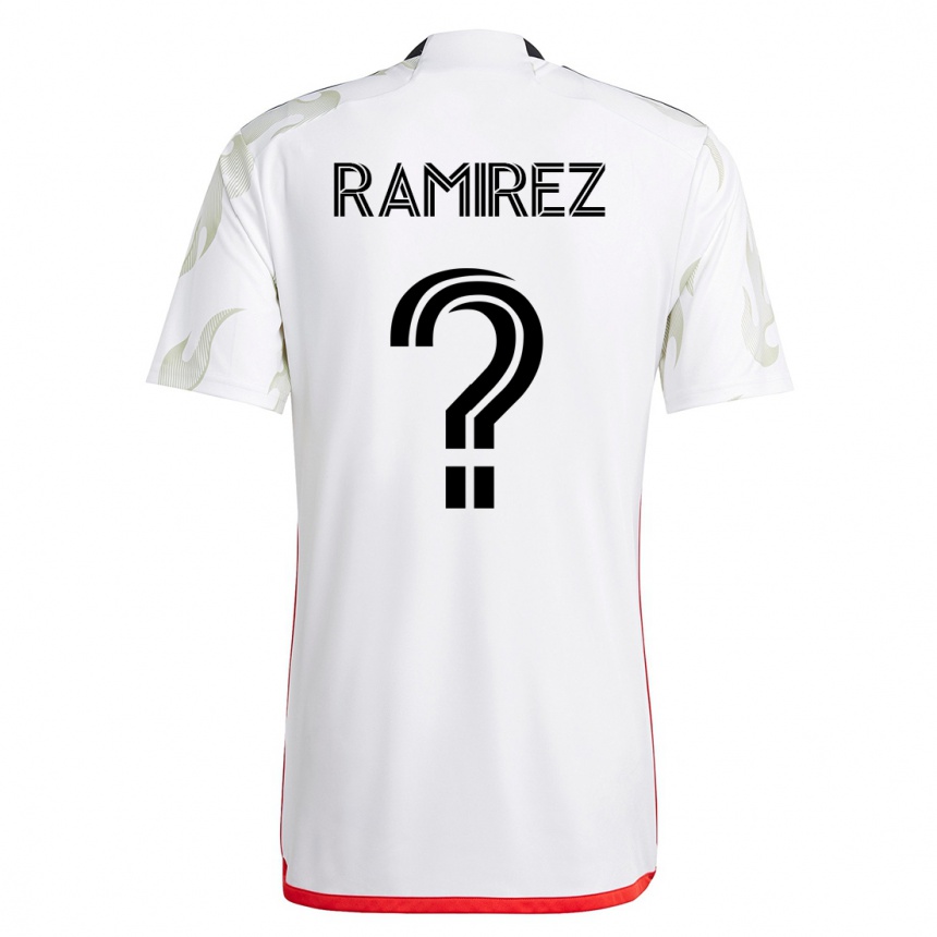 メンズフットボールアンソニー・ラミレス#0白アウェイシャツ2023/24ジャージーユニフォーム