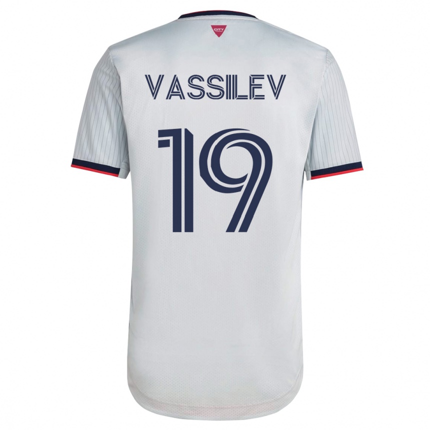 メンズフットボールインディアナ・ヴァシレフ#19白アウェイシャツ2023/24ジャージーユニフォーム