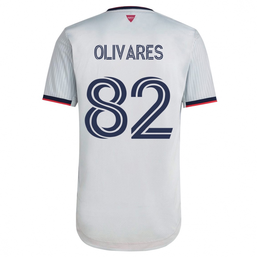 メンズフットボールクリスチャン・エドゥアルド・オリバレス・モリーナ#82白アウェイシャツ2023/24ジャージーユニフォーム