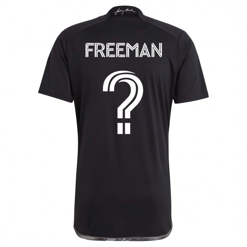 メンズフットボールタイラー・フリーマン#0黒アウェイシャツ2023/24ジャージーユニフォーム