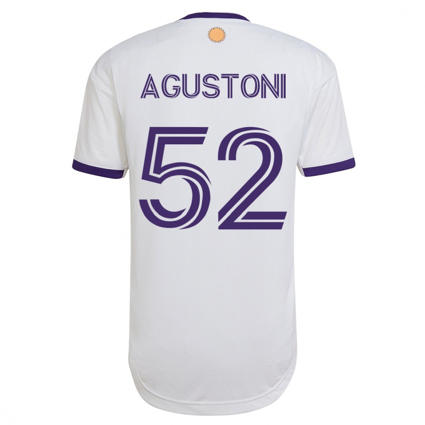 メンズフットボールゴンサロ・アグストーニ#52白アウェイシャツ2023/24ジャージーユニフォーム