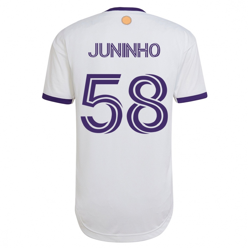 メンズフットボールジュニーニョ・ペルナンブカーノ#58白アウェイシャツ2023/24ジャージーユニフォーム