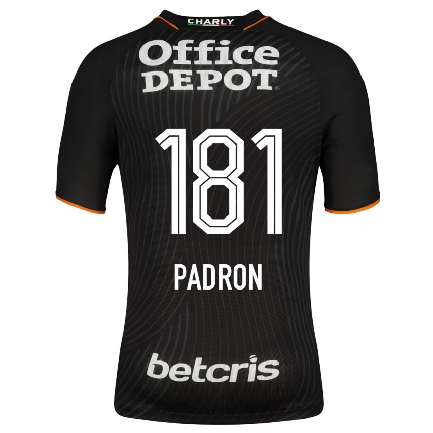 メンズフットボールロミオ・パドロン#181黒アウェイシャツ2023/24ジャージーユニフォーム