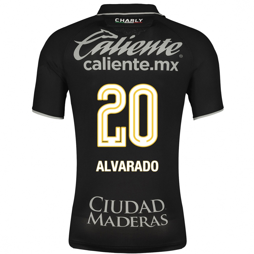 メンズフットボールアルフォンソ・アルバラード#20黒アウェイシャツ2023/24ジャージーユニフォーム