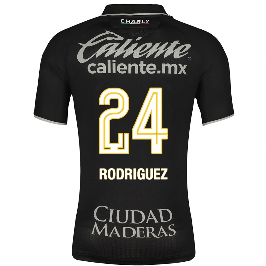 メンズフットボールオスバルド・ロドリゲス#24黒アウェイシャツ2023/24ジャージーユニフォーム