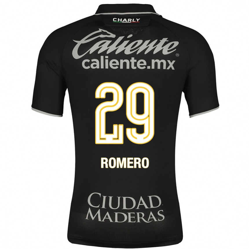 メンズフットボールルーカス・ロメロ#29黒アウェイシャツ2023/24ジャージーユニフォーム