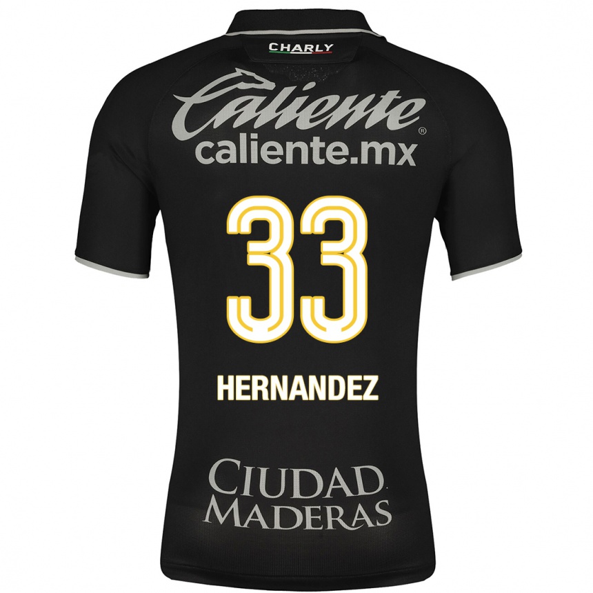 メンズフットボールペドロ・ヘルナンデス#33黒アウェイシャツ2023/24ジャージーユニフォーム