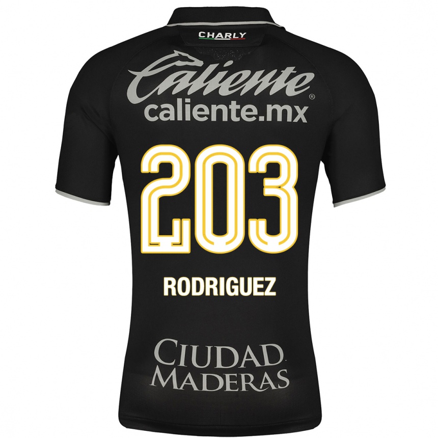 メンズフットボールセサール・ロドリゲス#203黒アウェイシャツ2023/24ジャージーユニフォーム