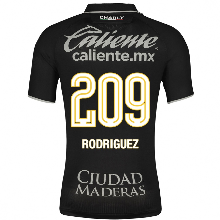 メンズフットボールビクトル・ロドリゲス#209黒アウェイシャツ2023/24ジャージーユニフォーム