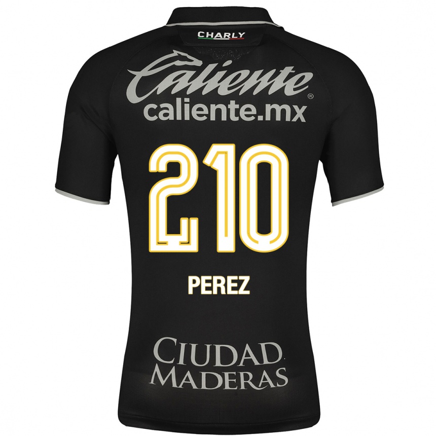 メンズフットボールアレス・ペレス#210黒アウェイシャツ2023/24ジャージーユニフォーム