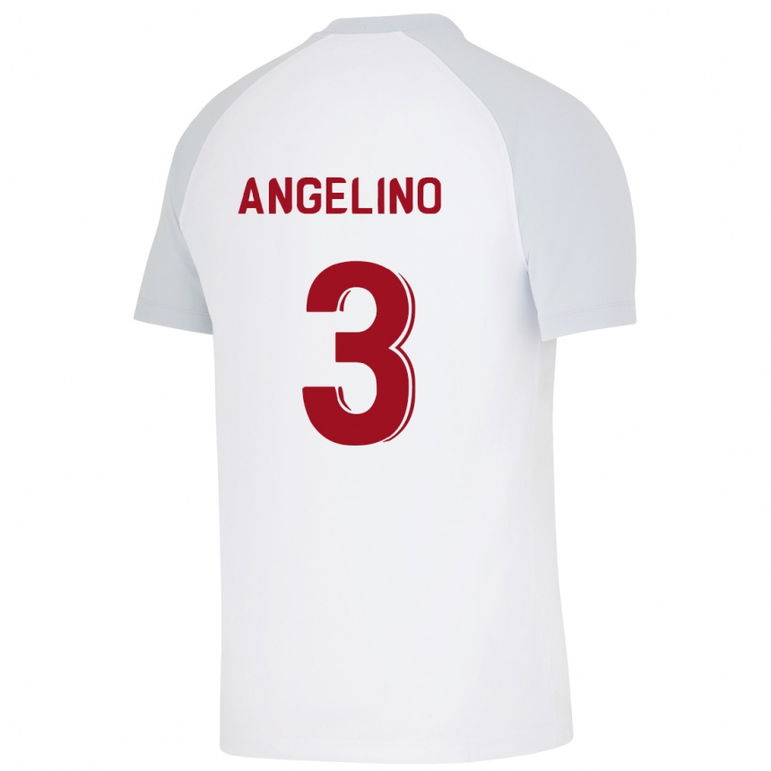 メンズフットボールアンヘリーノ#3白アウェイシャツ2023/24ジャージーユニフォーム