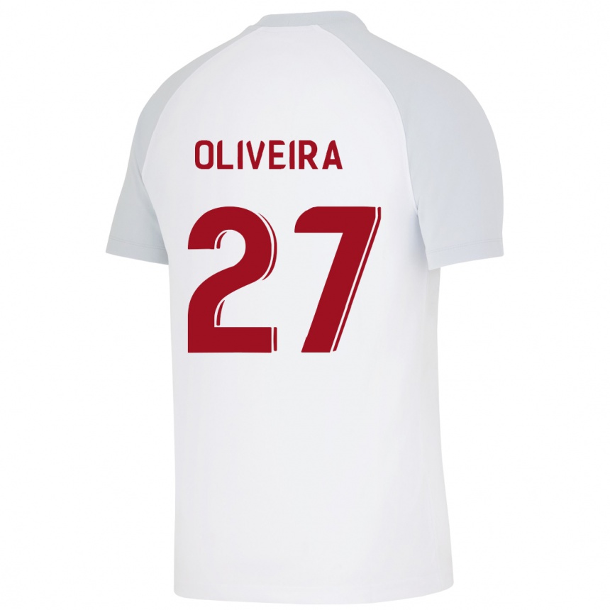 メンズフットボールセルジオ・オリベイラ#27白アウェイシャツ2023/24ジャージーユニフォーム