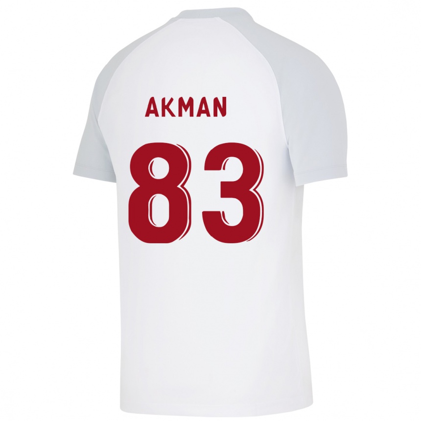 メンズフットボールエフェ・アクマン#83白アウェイシャツ2023/24ジャージーユニフォーム