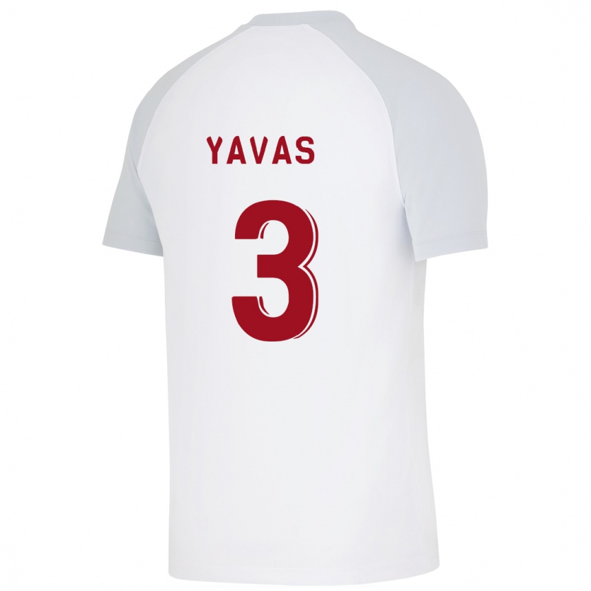 メンズフットボールアルダ・デニス・ヤバシュ#3白アウェイシャツ2023/24ジャージーユニフォーム