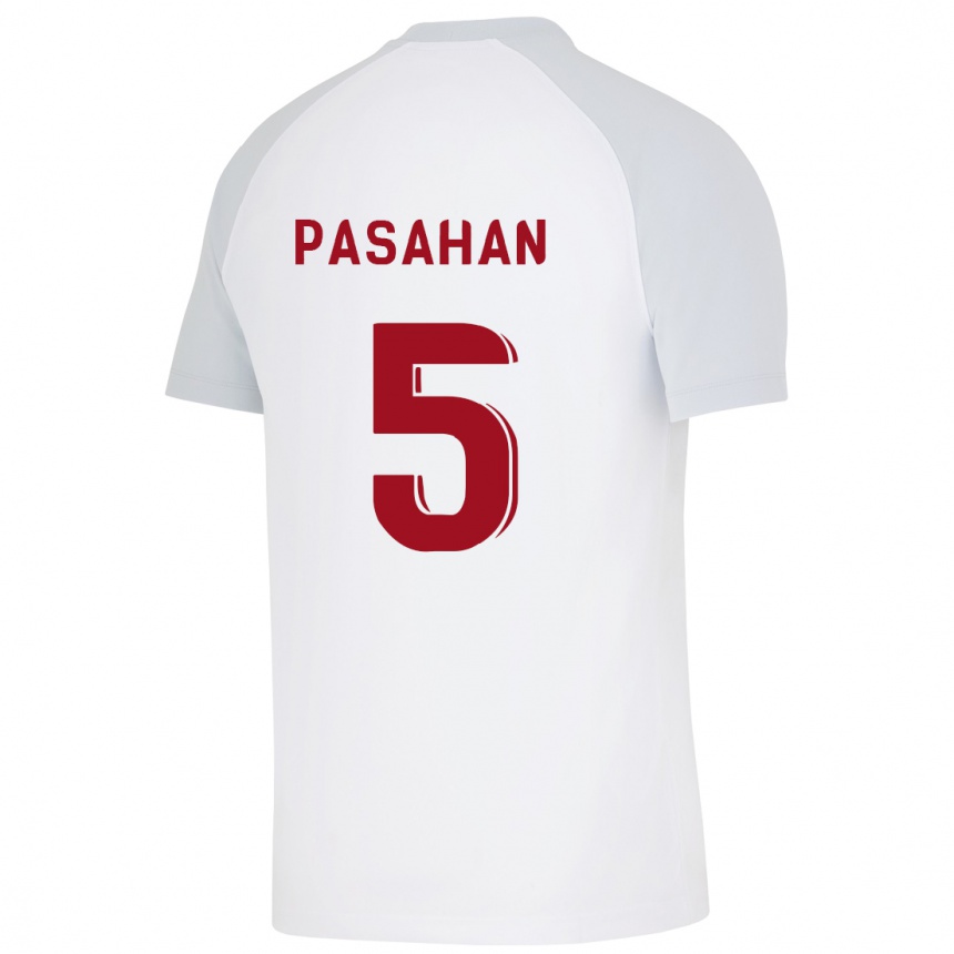 メンズフットボールエレン・パサハン#5白アウェイシャツ2023/24ジャージーユニフォーム