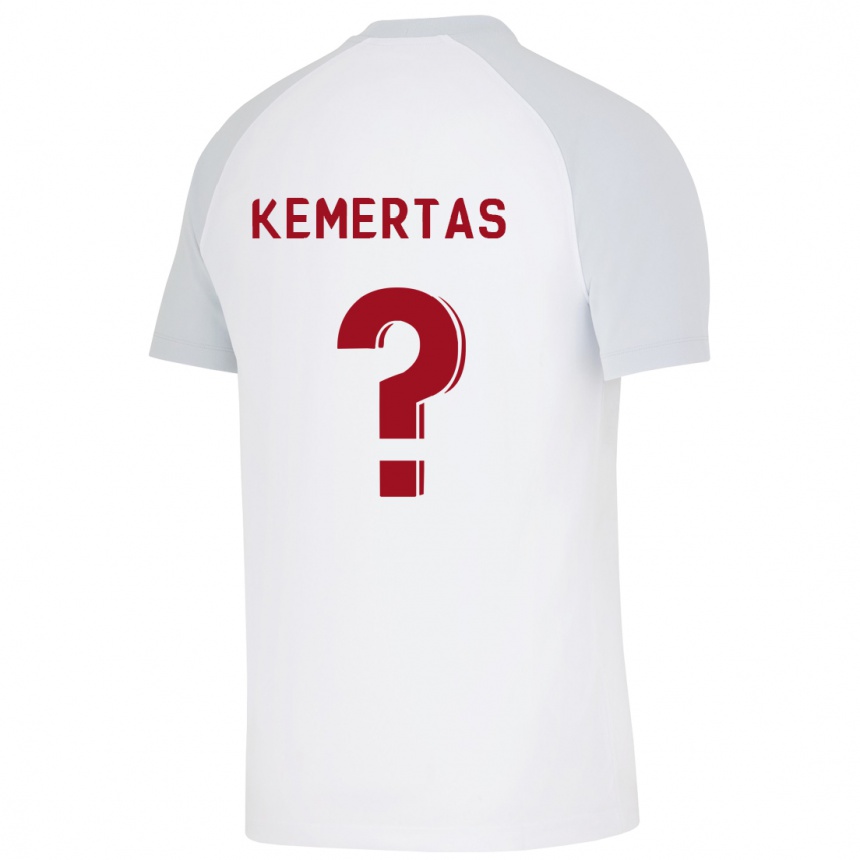 メンズフットボールバティン・オズデン・ケメルタス#0白アウェイシャツ2023/24ジャージーユニフォーム