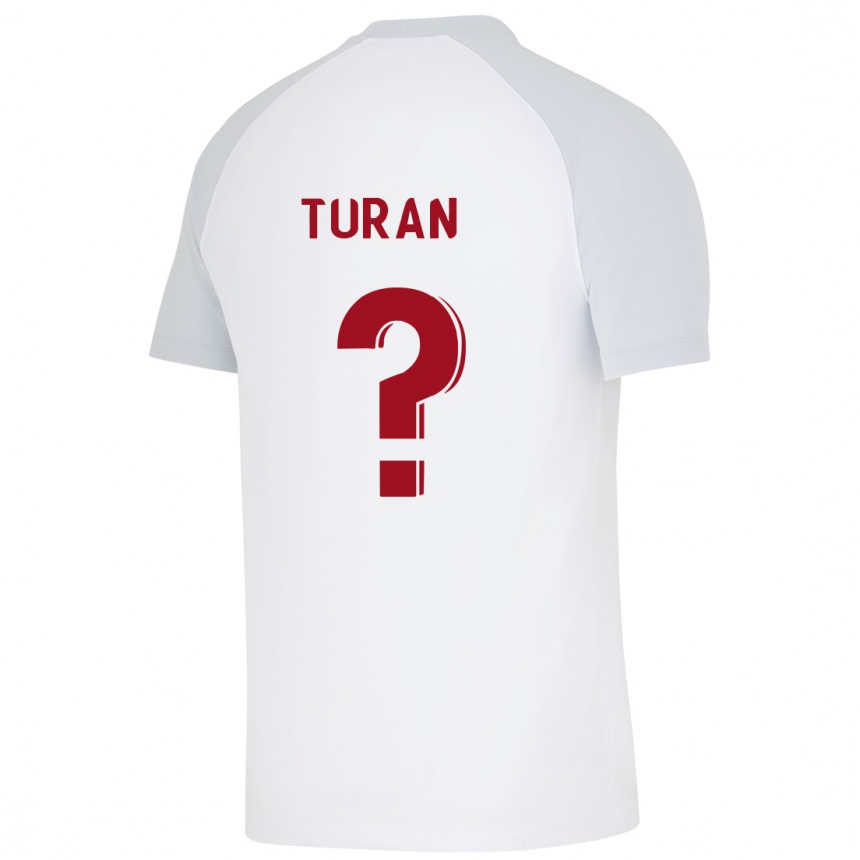 メンズフットボールハサン・トゥラン#0白アウェイシャツ2023/24ジャージーユニフォーム