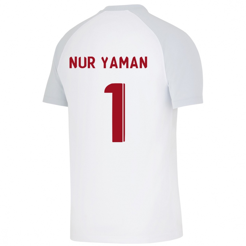 メンズフットボールガムゼ・ヌル・ヤマン#1白アウェイシャツ2023/24ジャージーユニフォーム
