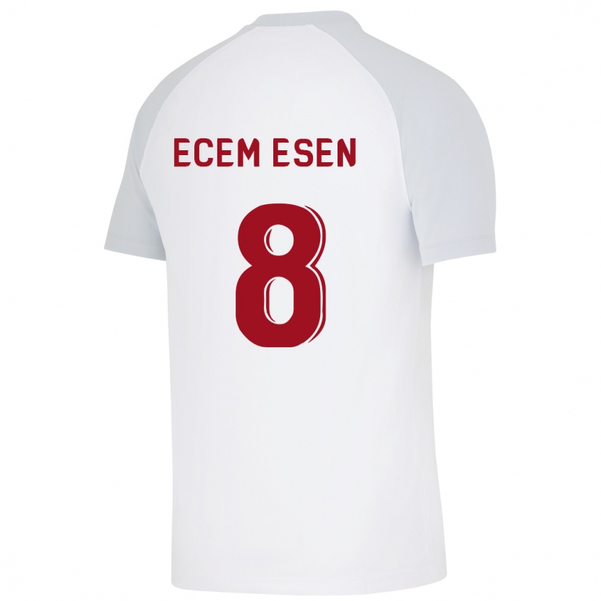 メンズフットボールエミネ・エセム・エセン#8白アウェイシャツ2023/24ジャージーユニフォーム