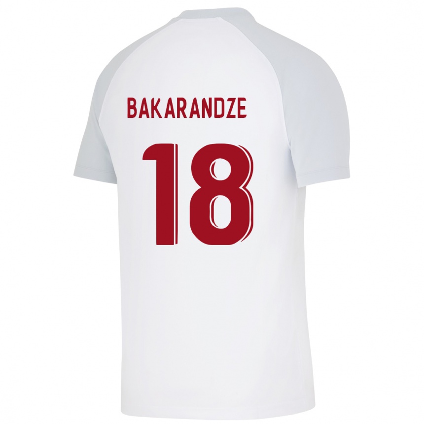メンズフットボールクリスティーナ・バカランゼ#18白アウェイシャツ2023/24ジャージーユニフォーム