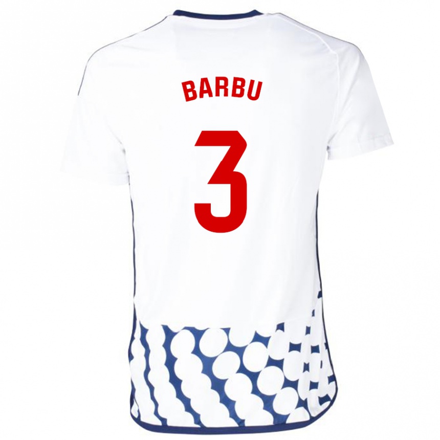 メンズフットボールアレックス・バルブ#3白アウェイシャツ2023/24ジャージーユニフォーム