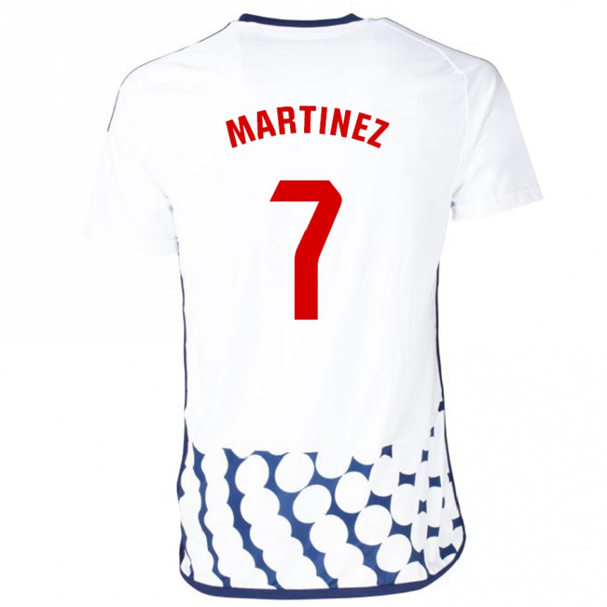 メンズフットボールガブリ・マルティネス#7白アウェイシャツ2023/24ジャージーユニフォーム