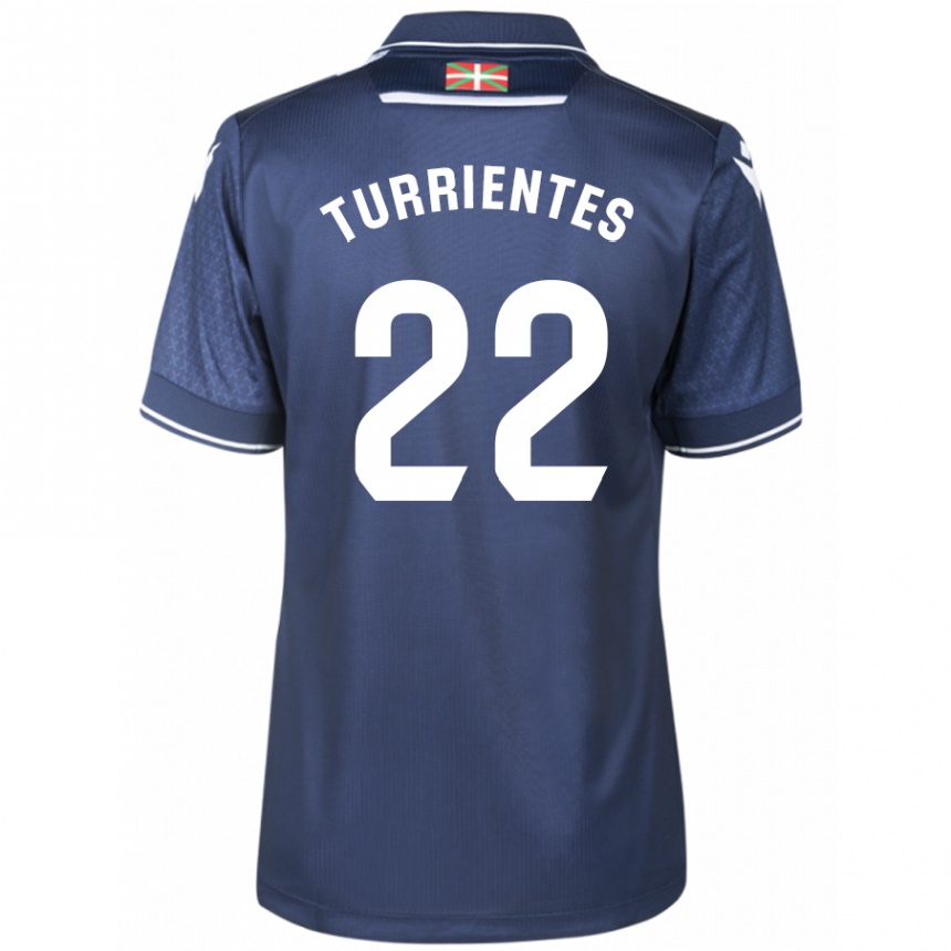 メンズフットボールベニャト・トゥリエンテス#22ネイビーアウェイシャツ2023/24ジャージーユニフォーム